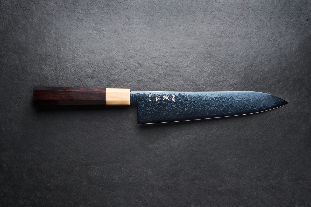 Hatsukokoro Ryuhyo SG2 Damascus BLUE Gyuto 210mm