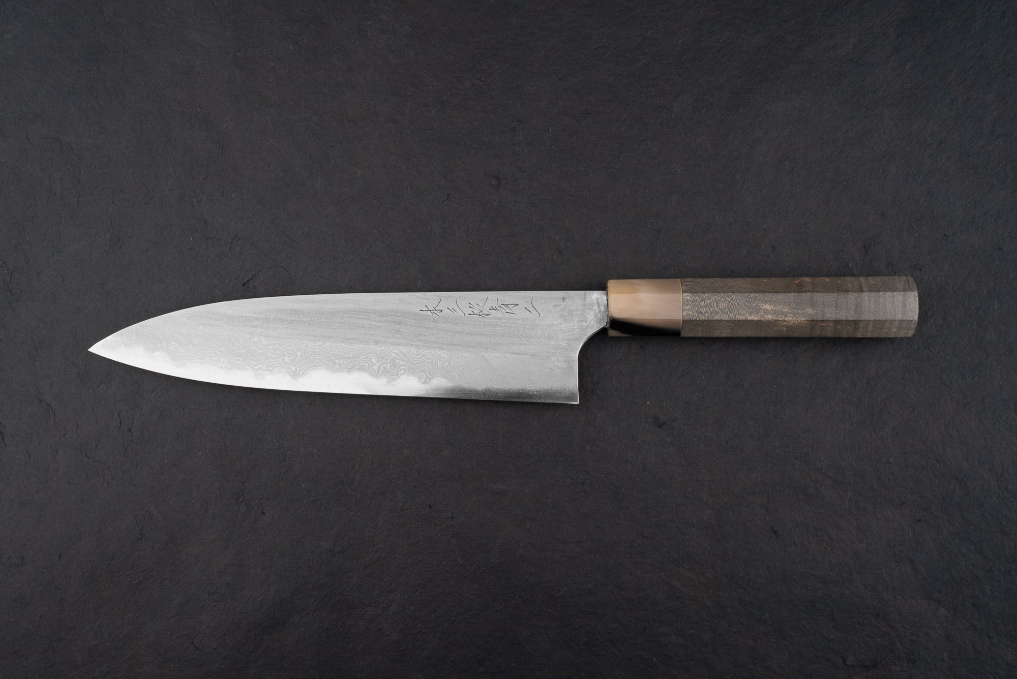 Mazaki Aogami Damascus Gyuto 210mm from Naoki Mazaki