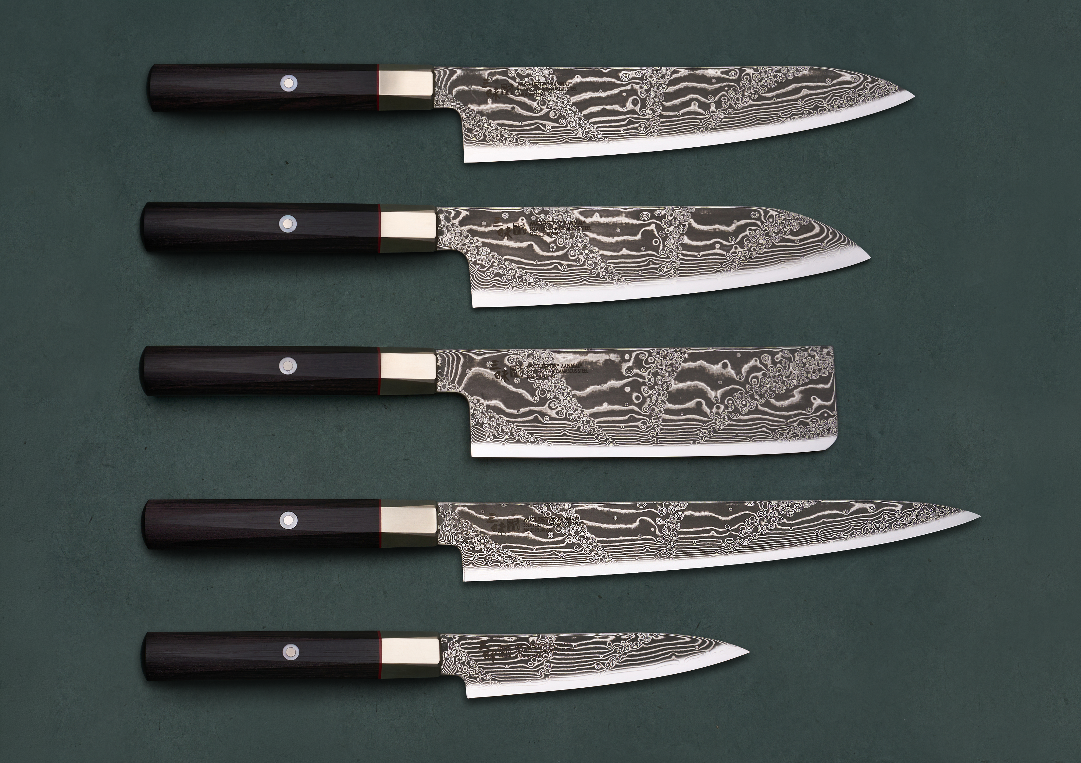 Mcusta Zanmai Hybrid III Splash 5 Piece Knife Set
