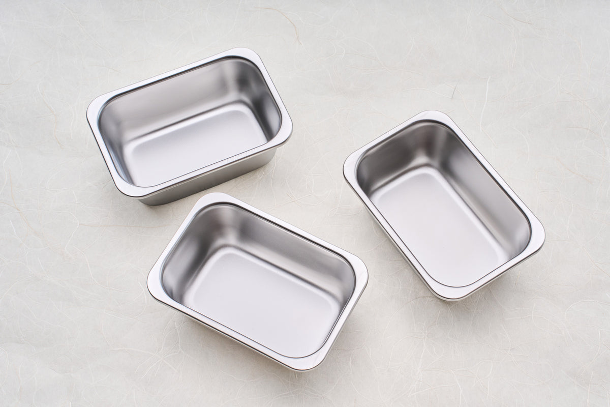 Shimoyama Stainless Yakumi Pan - 3 Compartments