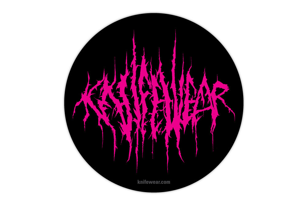 Knifewear Pink Metal Sticker from Knifewear Merch