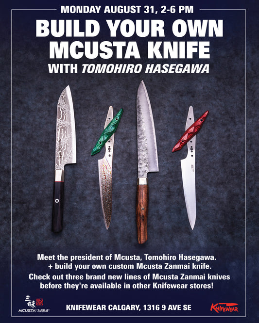 Build Your Own Mcusta Knife with Tomohiro Hasegawa, August 31 at Knifewear Calgary
