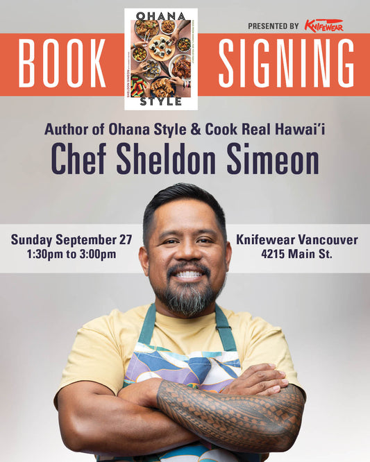 Chef Sheldon Simeon Book Signing at Knifewear Vancouver, September 27
