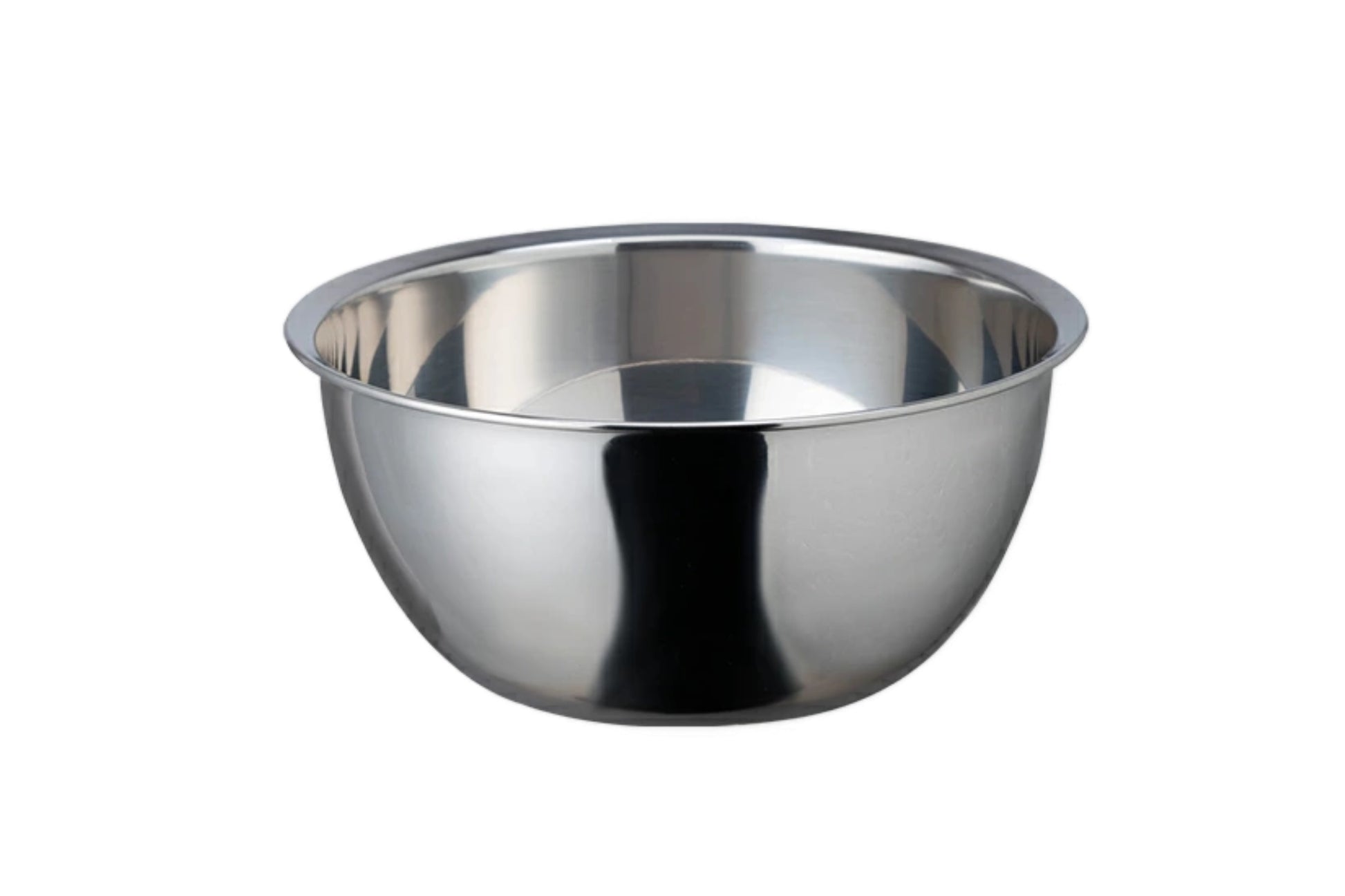 Shimoyama Stainless Steel Bowl 18cm: A reflective, durable mixing bowl made from 304 stainless steel, designed to nest with others, epitomizing Shimoyama's commitment to quality and thoughtful design for home use.
