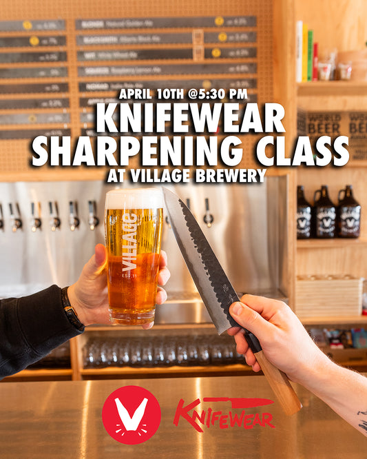 Village Brewery x Knifewear Knife Sharpening Class, April 10, 5:30-7:30 from Knifewear Services