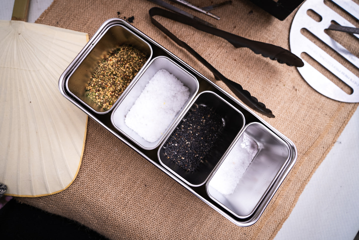 Stainless Yakumi Pan MINI - 4 Compartments from Todai
