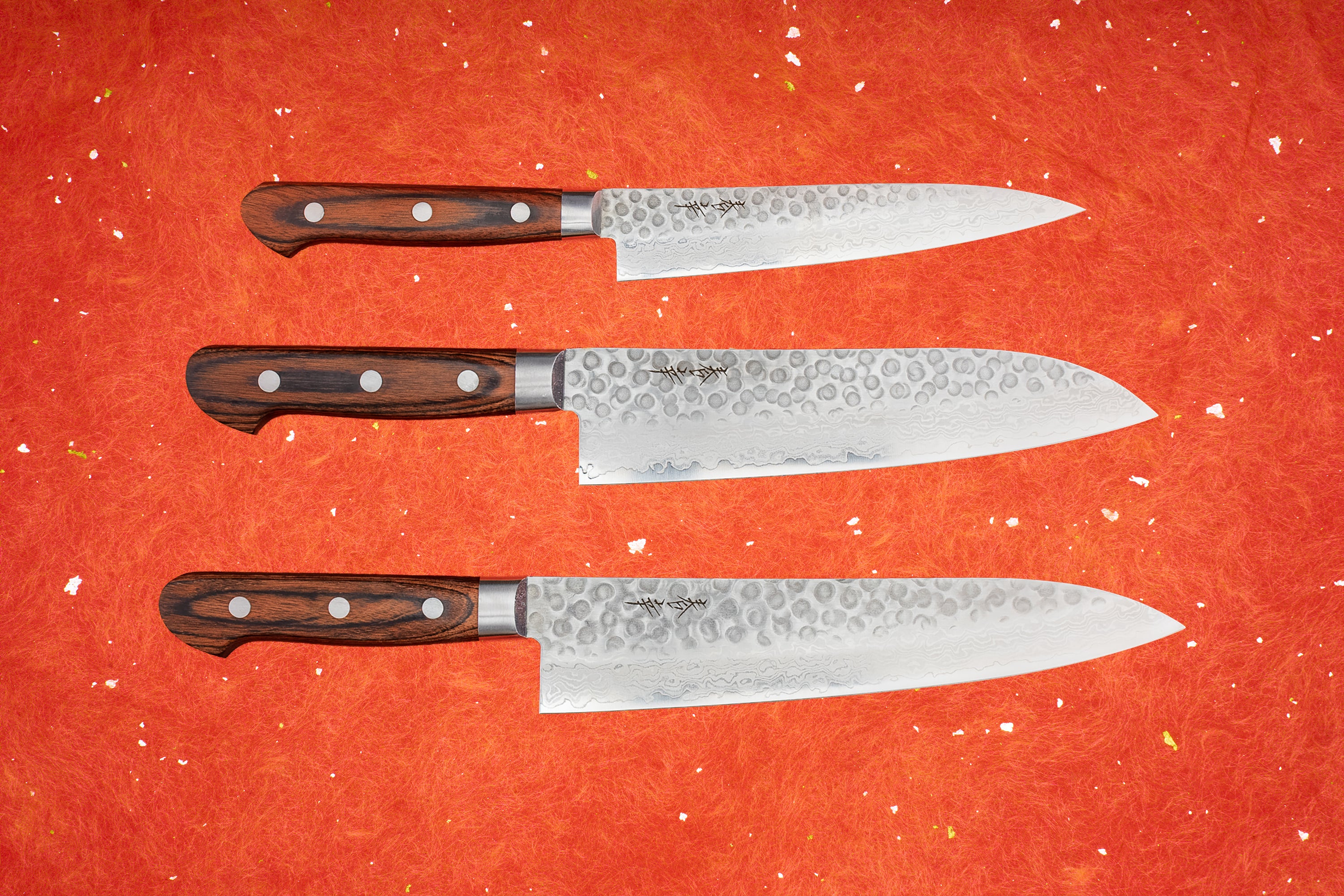 Ensemble de couteaux Haruyuki Goma 3 pièces avec Santoku