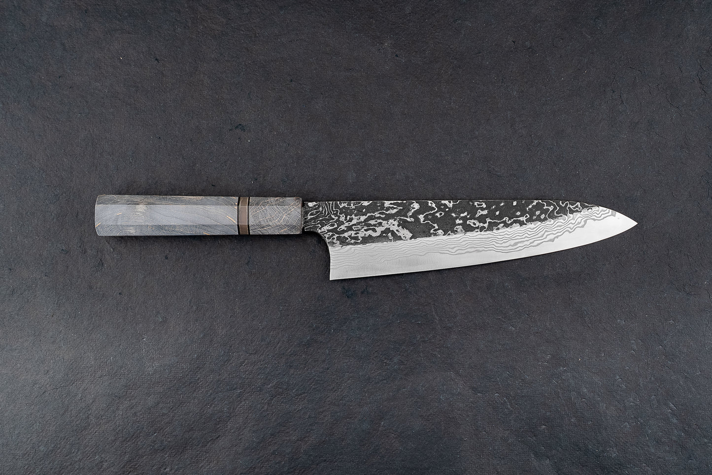 Hatsukokoro Nigara SLD Kurouchi Damascus Gyuto 210mm from Nigara Hamono