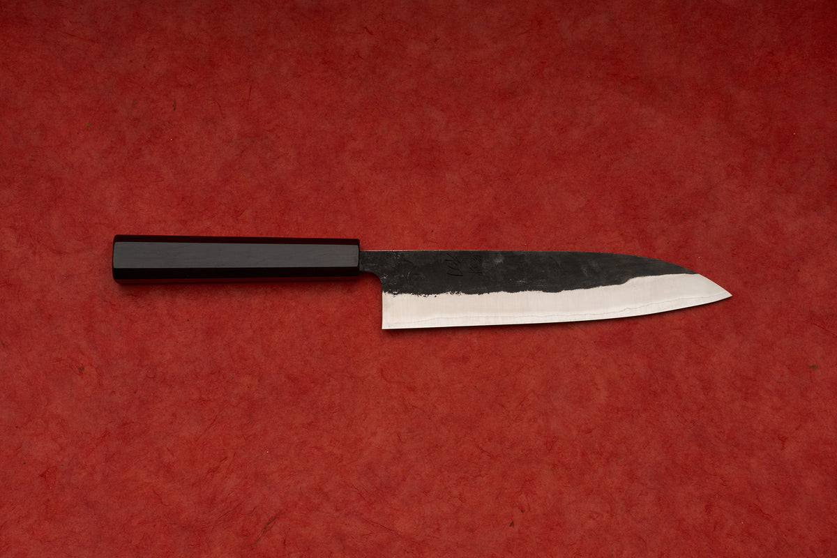 Hatsukokoro Kurokaze Shirogami Stainless Kurouchi Gyuto 180mm