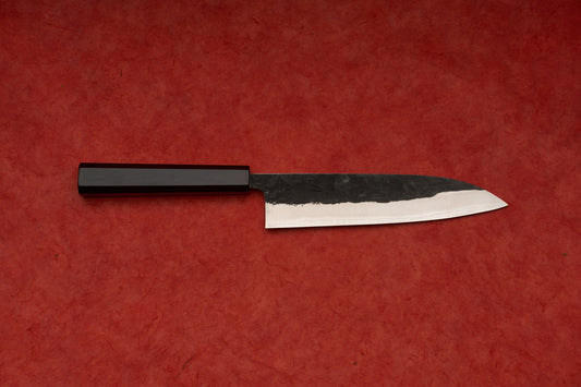 Hatsukokoro Kurokaze Shirogami Stainless Kurouchi Gyuto 180mm