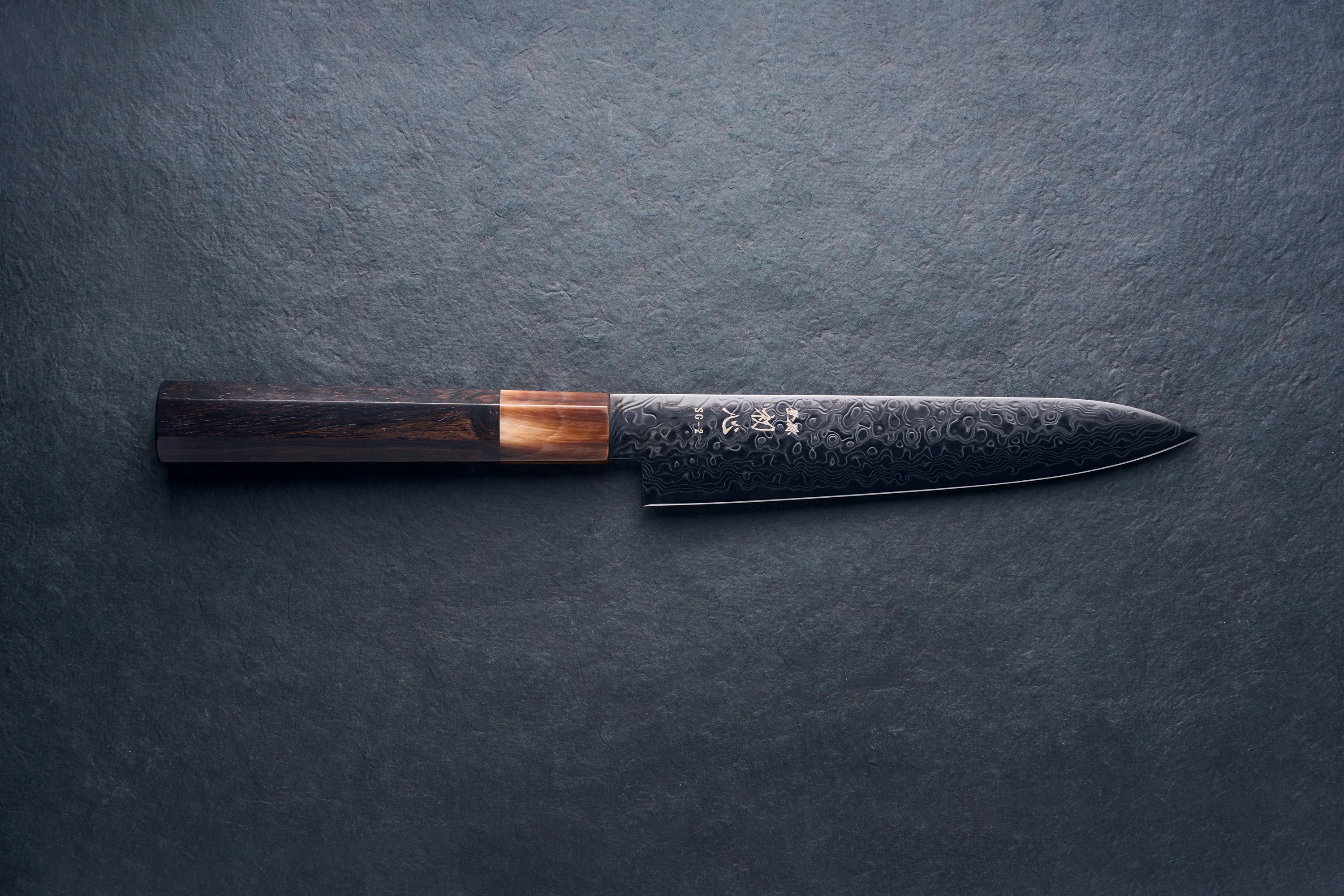 Hatsukokoro Ryuhyo SG2 Damas NOIR Petty 150mm