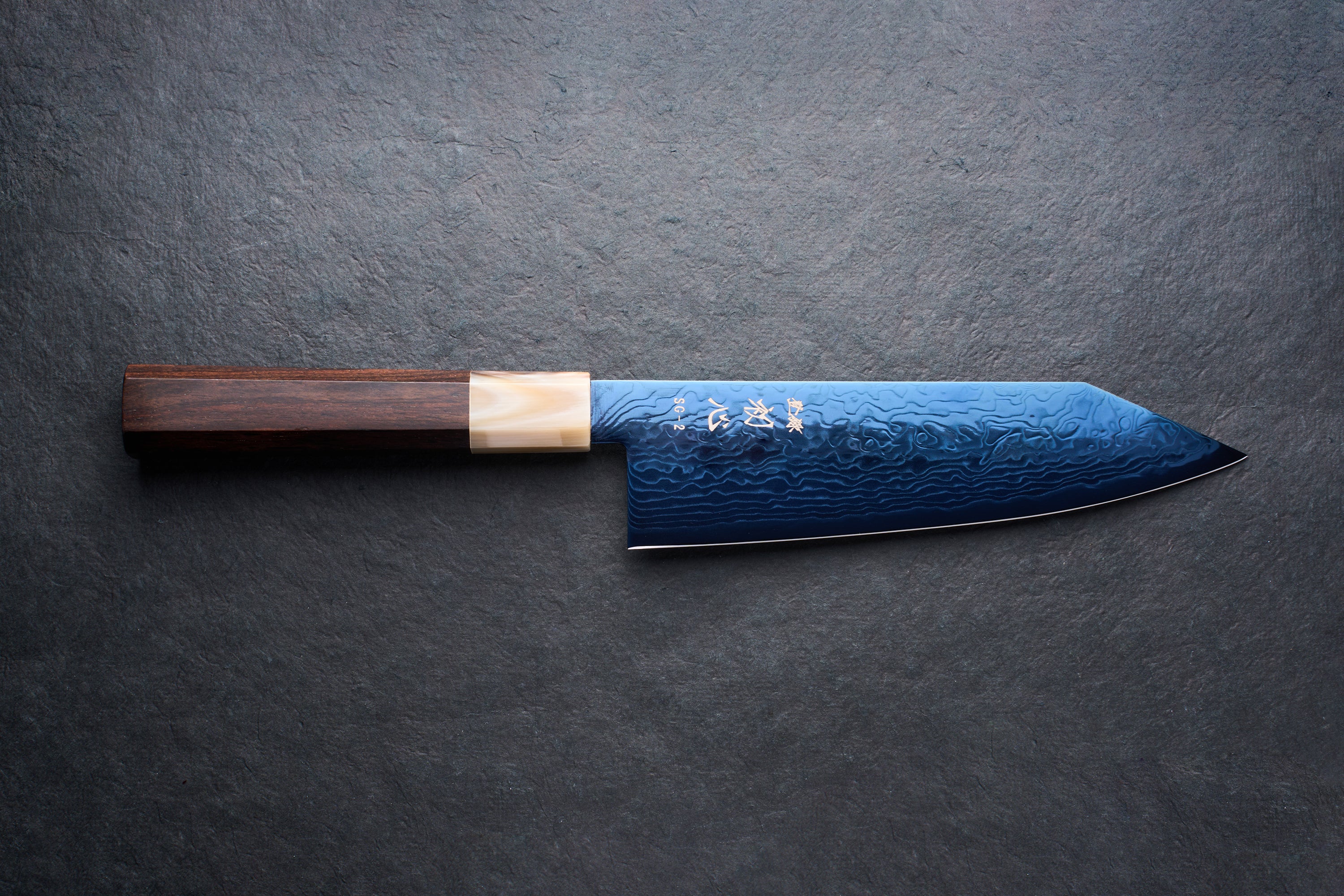 Hatsukokoro Ryuhyo SG2 Damas BLEU Bunka 165mm
