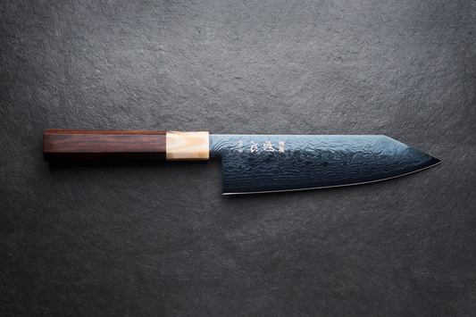 Hatsukokoro Ryuhyo SG2 Damascus BLUE Bunka 180mm