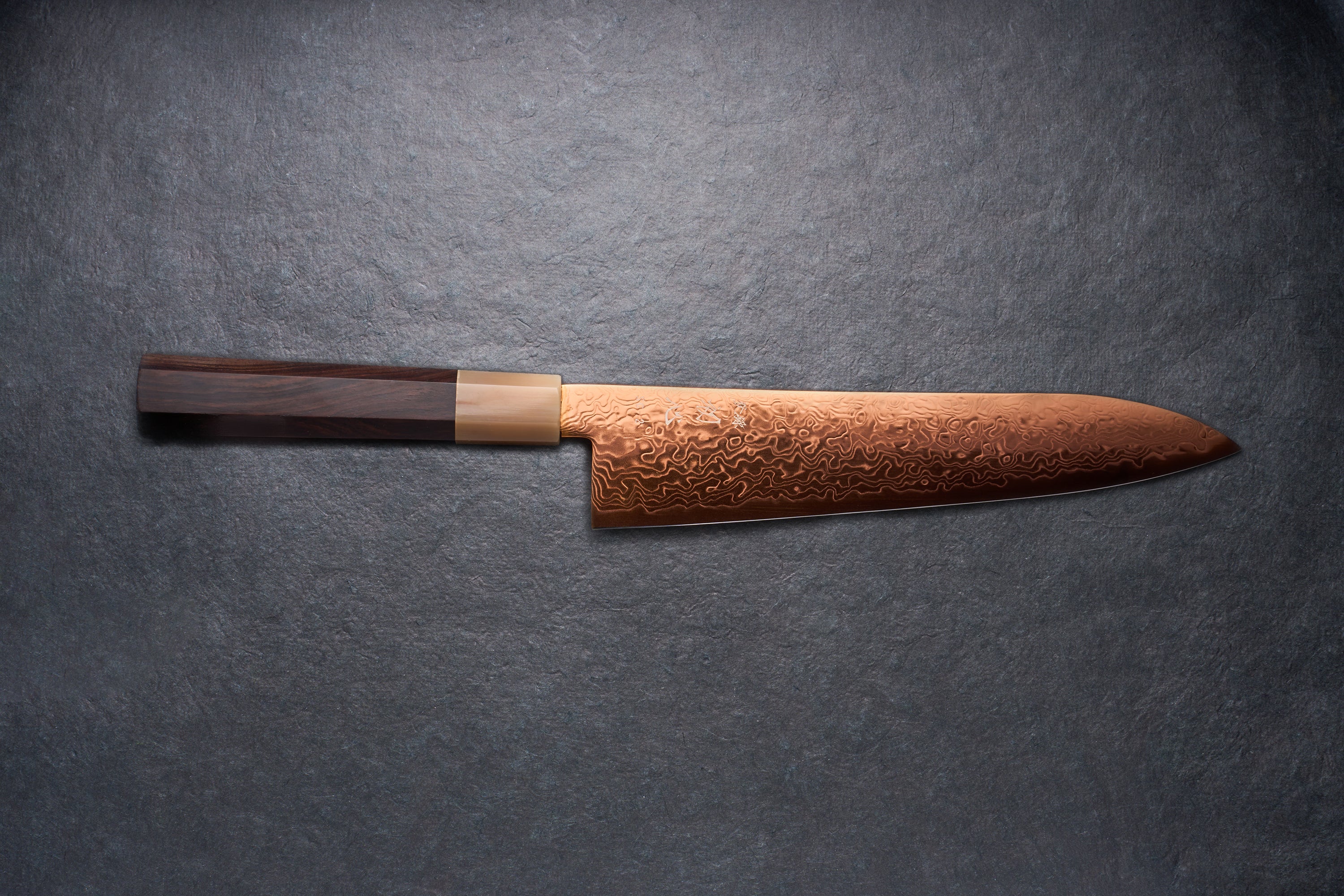 Hatsukokoro Ryuhyo SG2 Damas CUIVRE Gyuto 210mm