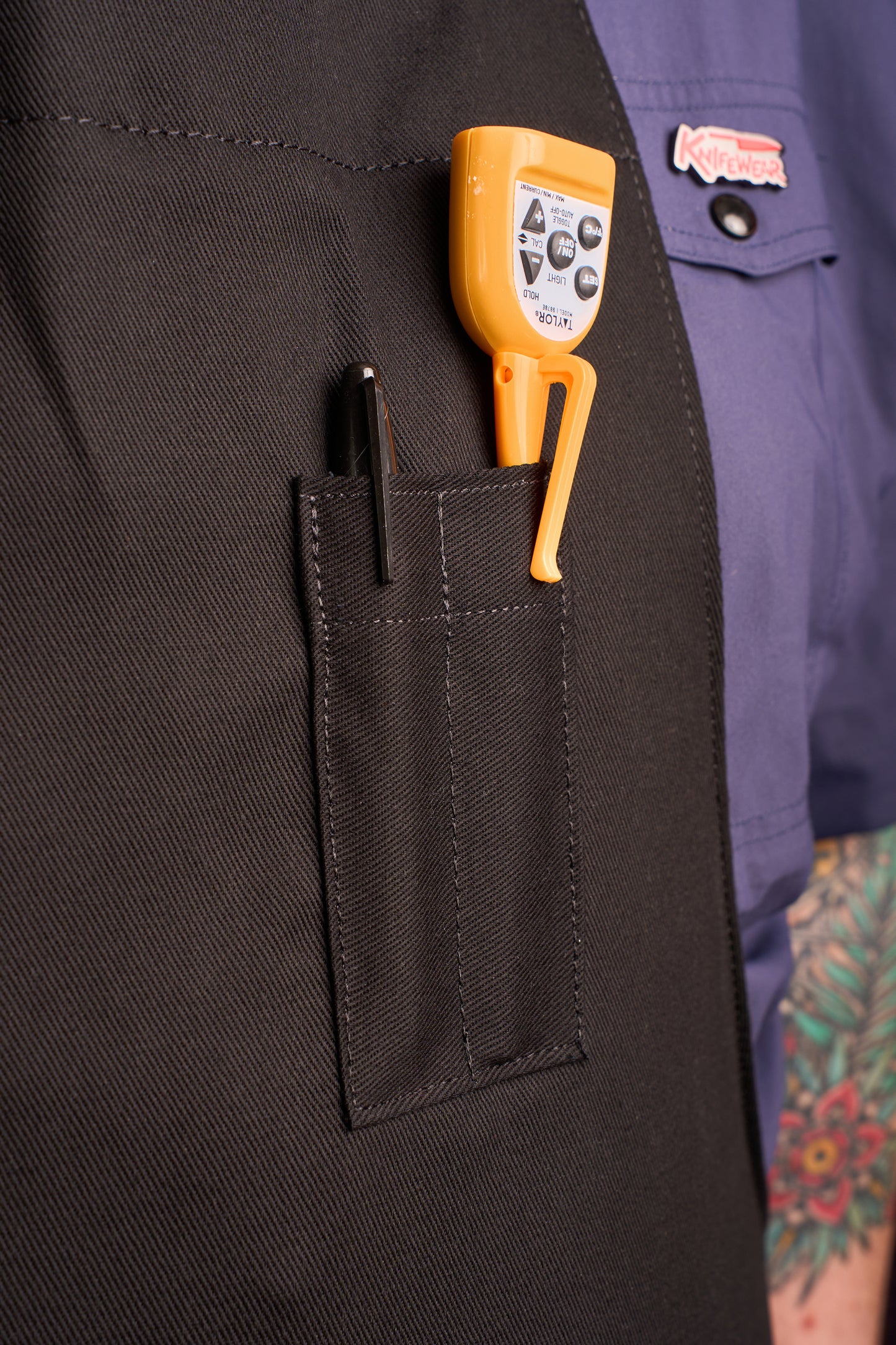 Knifewear Good-As Apron - Black Cotton Twill