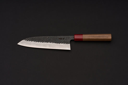 Kudo Hamono AS Kurouchi Tsuchime Santoku 180mm