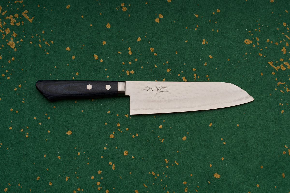 Masutani Kokuryu VG10 Tsuchime Damascus Santoku 165mm