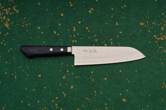 Masutani Kokuryu VG10 Tsuchime Damascus Santoku 165mm