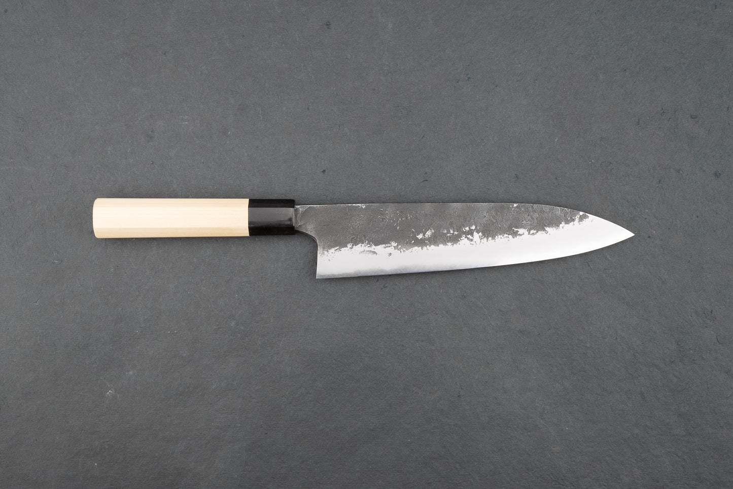 Mazaki Shirogami Nashiji Kurouchi Gyuto 210mm from Naoki Mazaki