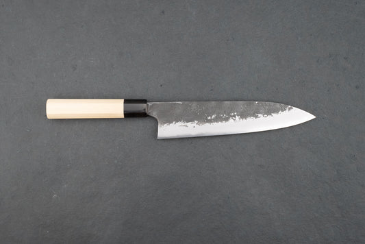 Mazaki Shirogami Nashiji Kurouchi Gyuto 210mm from Naoki Mazaki