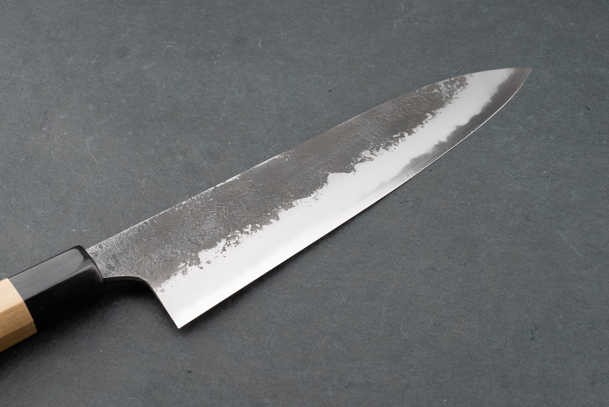 Mazaki Shirogami Nashiji Kurouchi Gyuto 210mm from Naoki Mazaki