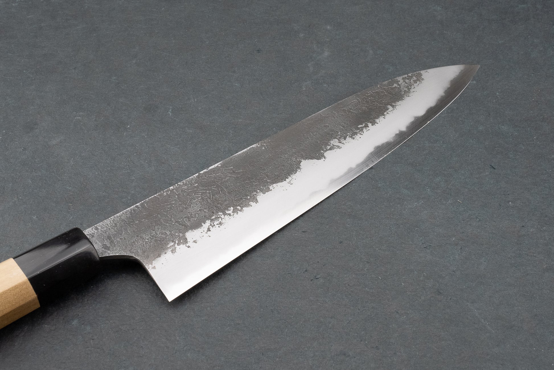 Mazaki Shirogami Nashiji Kurouchi Gyuto 240mm from Naoki Mazaki