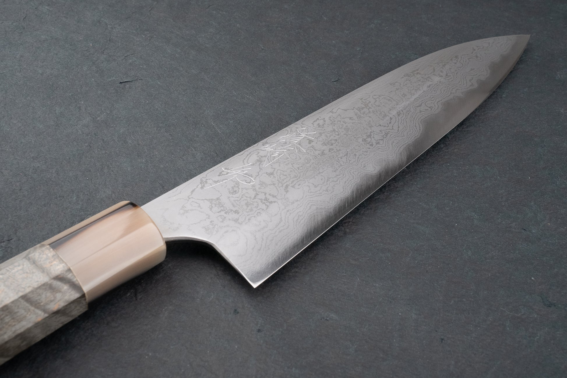 Mazaki Aogami Damascus Gyuto 210mm from Naoki Mazaki