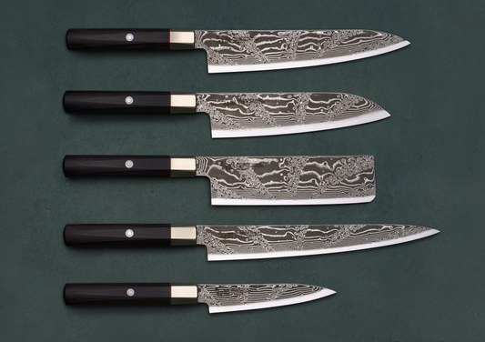 Mcusta Zanmai Hybrid III Splash 5 Piece Knife Set