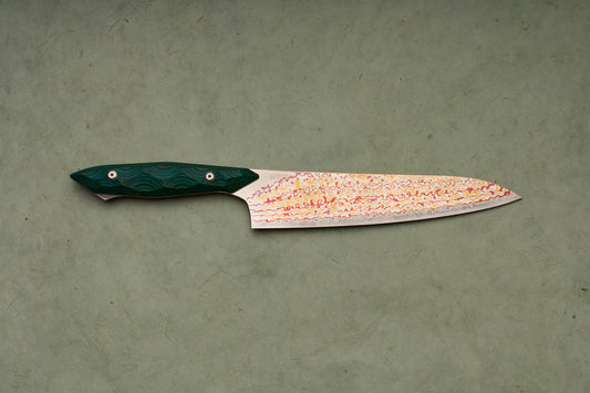 Mcusta Zanmai ONE V-Toku Rainbow Damascus Gyuto 210mm