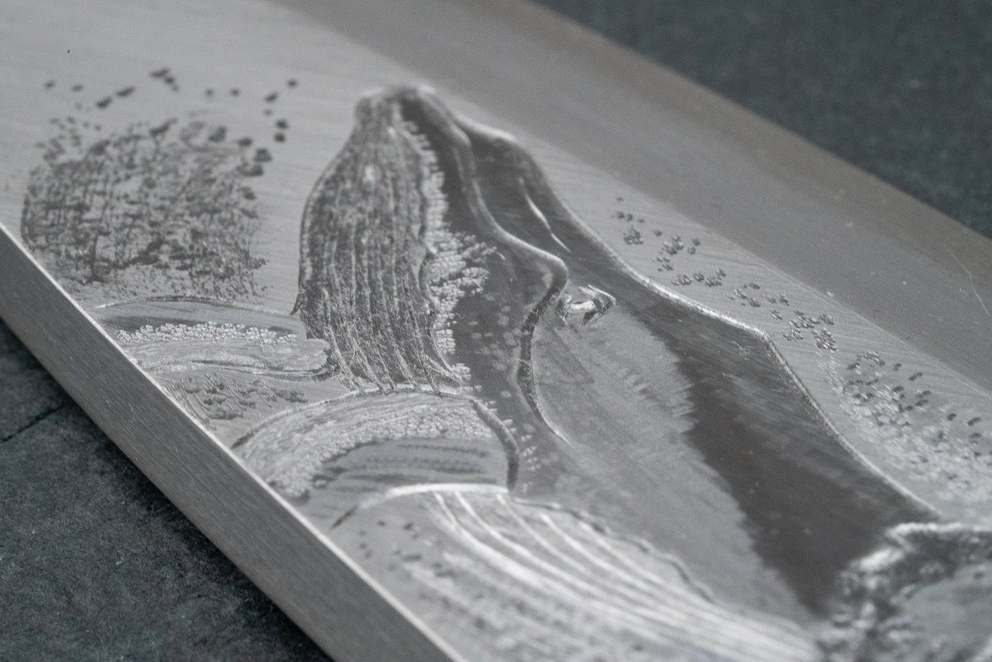 Sakai Takayuki Michiko Kubota Engraved Deba 240mm "Whale" from Sakai Takayuki