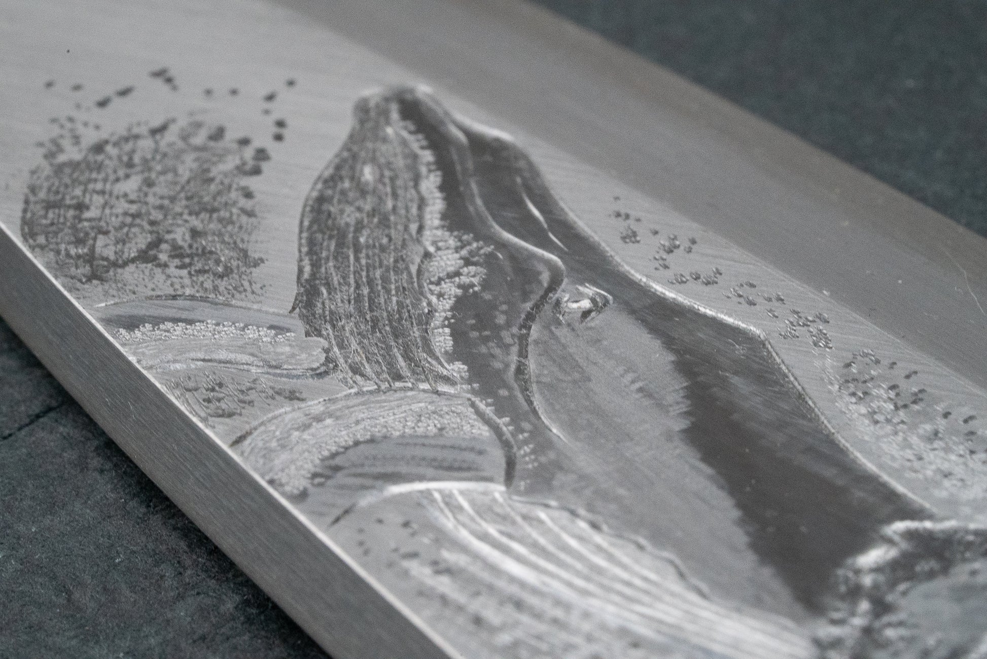 Sakai Takayuki Michiko Kubota Engraved Deba 240mm "Whale" from Sakai Takayuki