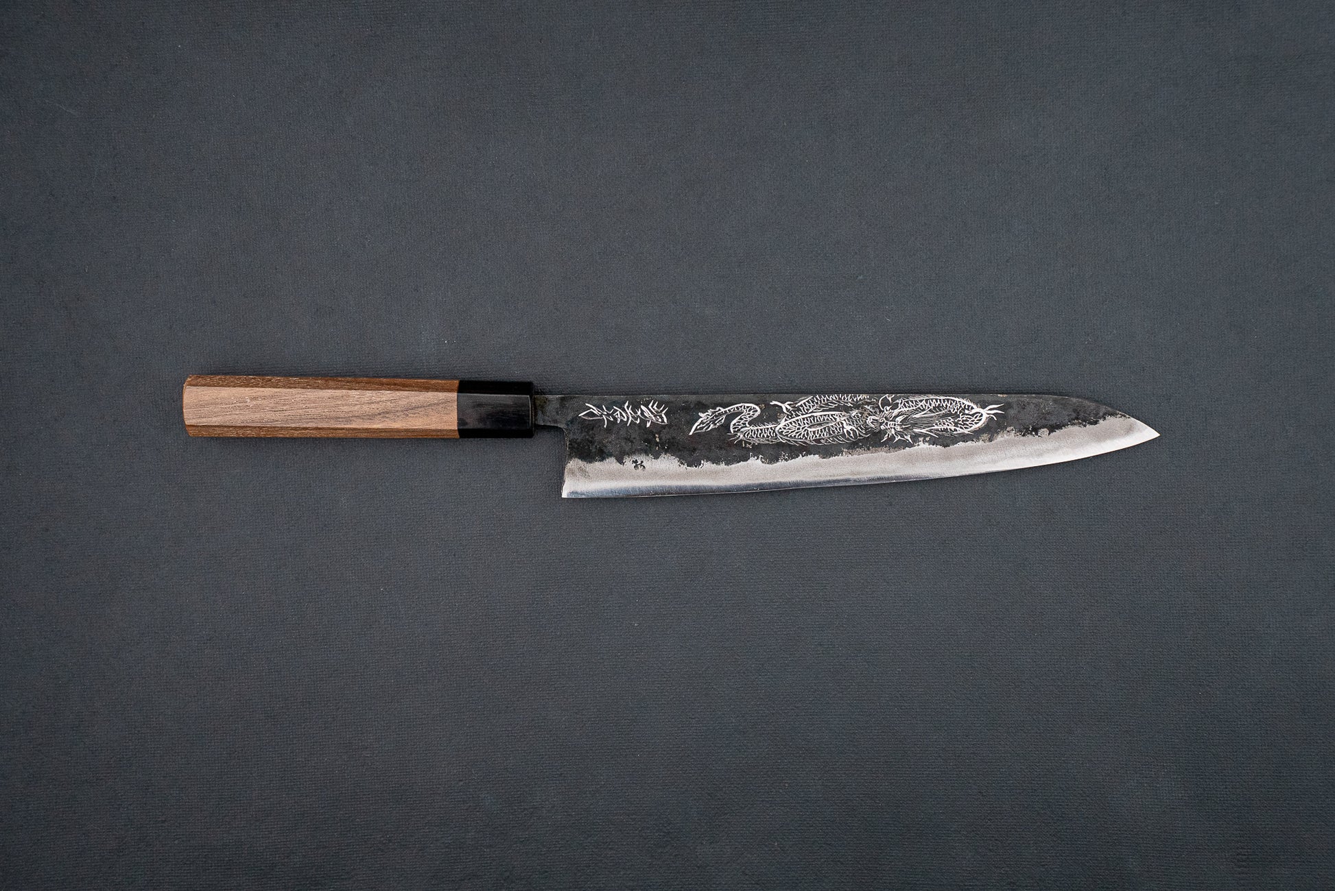Sakai Takayuki Michiko Kubota Engraved Aogami Gyuto 240mm "Dragon" from Sakai Takayuki