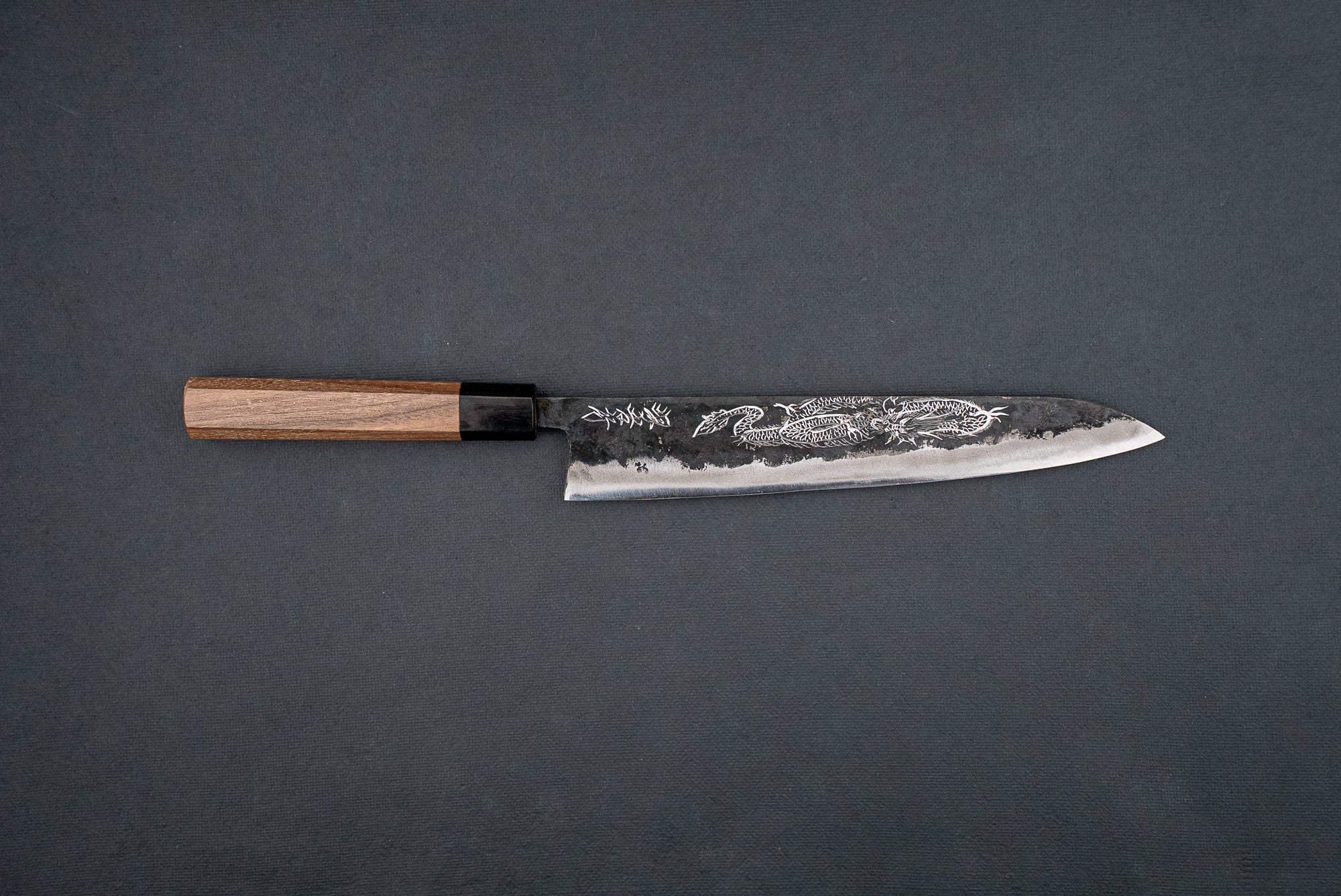 Sakai Takayuki Michiko Kubota Engraved Aogami Gyuto 240mm "Dragon" from Sakai Takayuki
