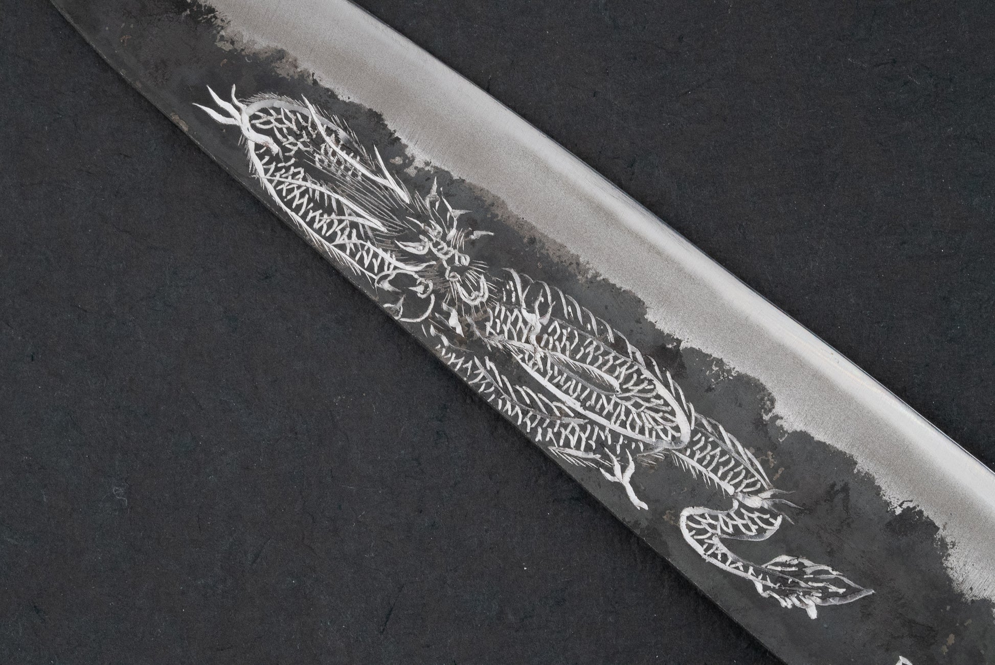 Sakai Takayuki Michiko Kubota Engraved Aogami Gyuto 240mm "Dragon" from Sakai Takayuki