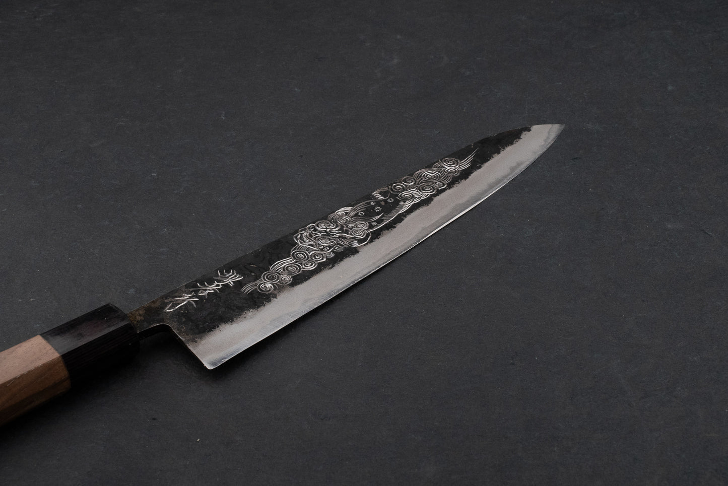 Sakai Takayuki Michiko Kubota Engraved Aogami Gyuto 240mm "Lion" from Sakai Takayuki
