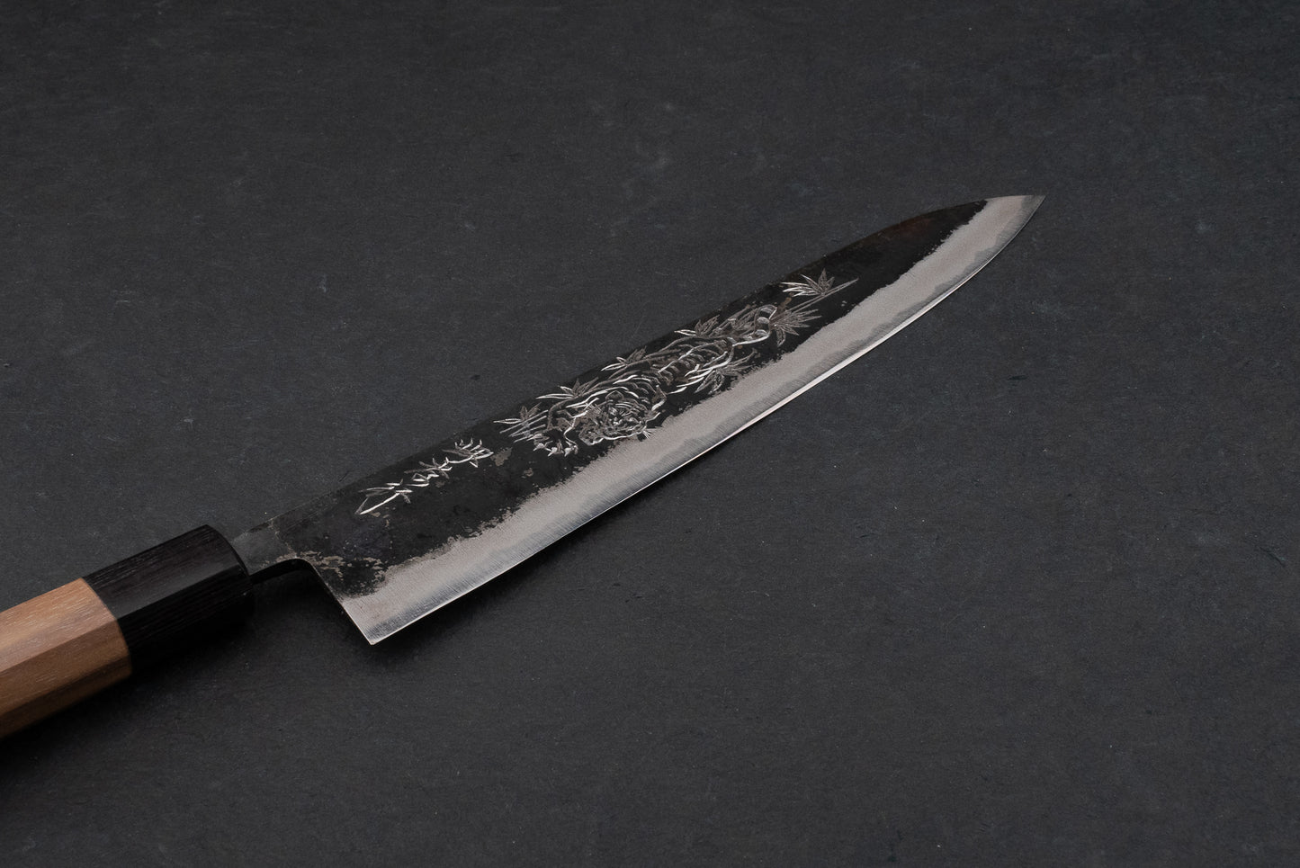 Sakai Takayuki Michiko Kubota Engraved Aogami Gyuto 240mm "Tiger" from Sakai Takayuki