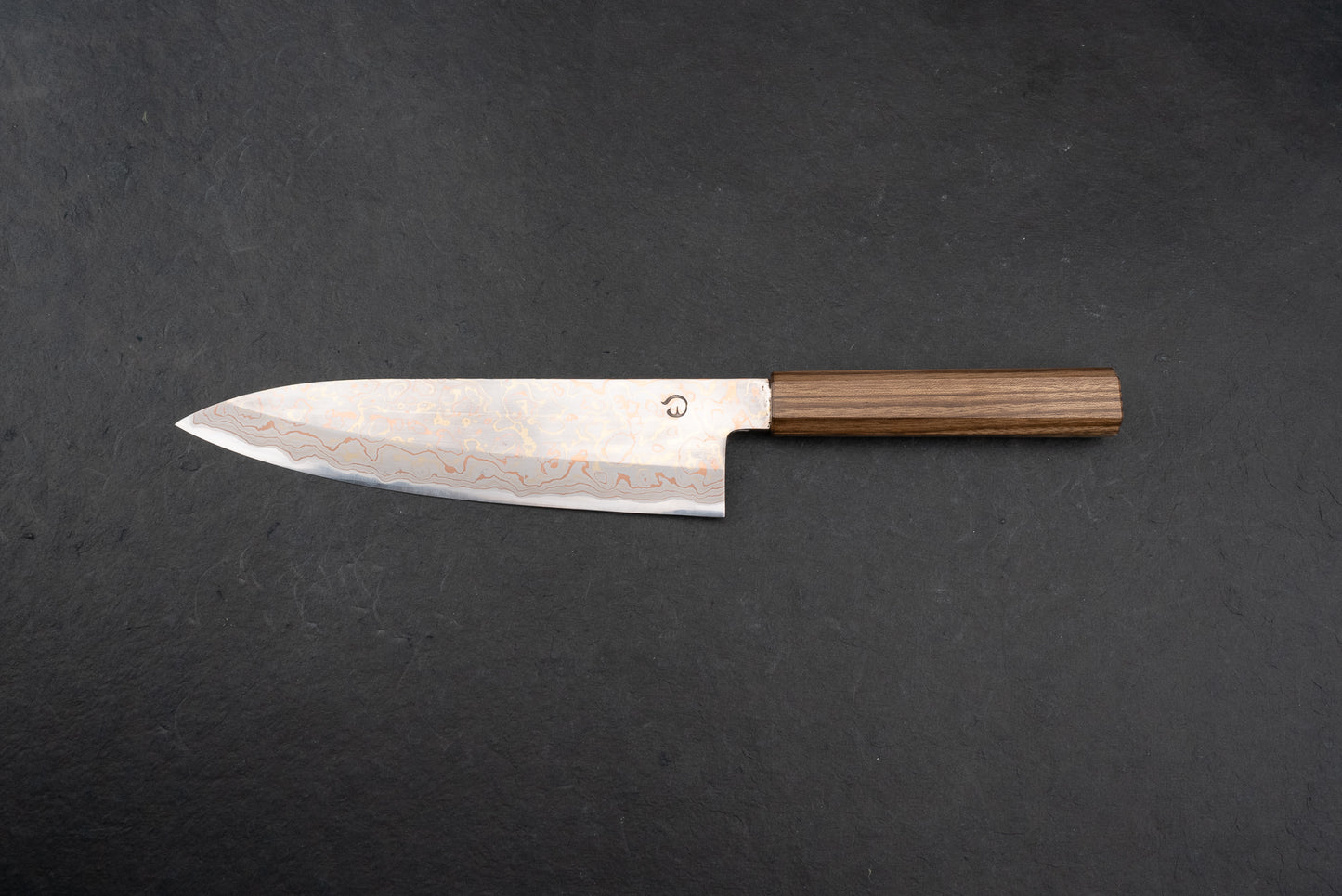 Mutsumi Hinoura V-toku Rainbow Damascus Gyuto 210mm from Mutsumi Hinoura