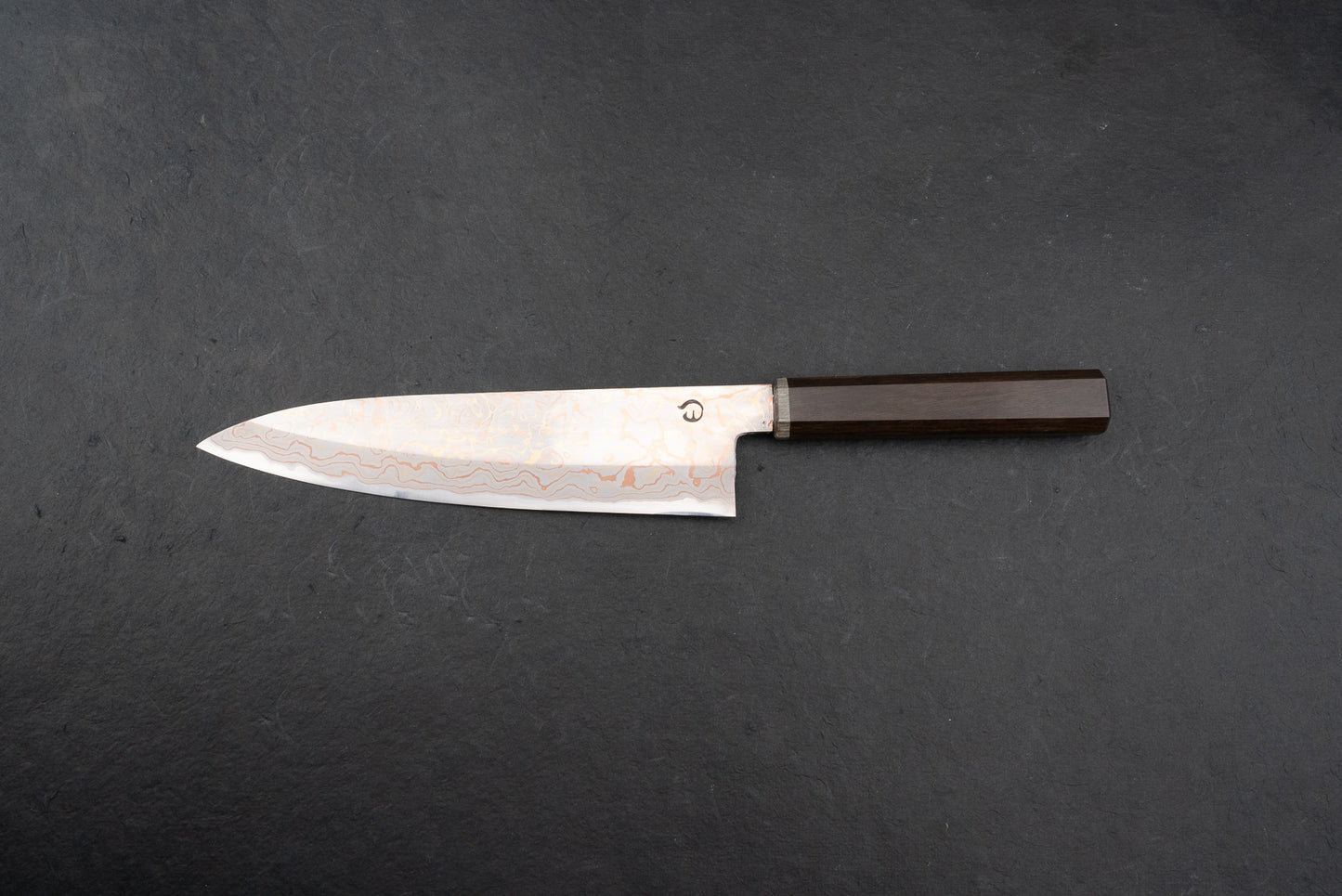 Mutsumi Hinoura V-toku Rainbow Damascus Gyuto 210mm from Mutsumi Hinoura