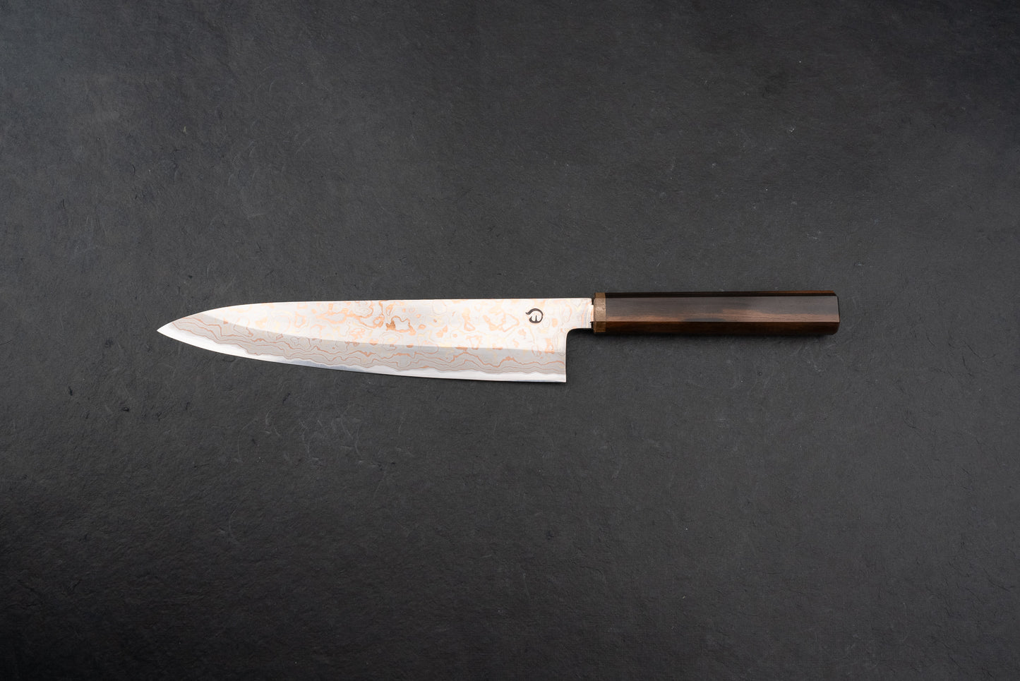 Mutsumi Hinoura V-toku Rainbow Damascus Gyuto 240mm from Mutsumi Hinoura
