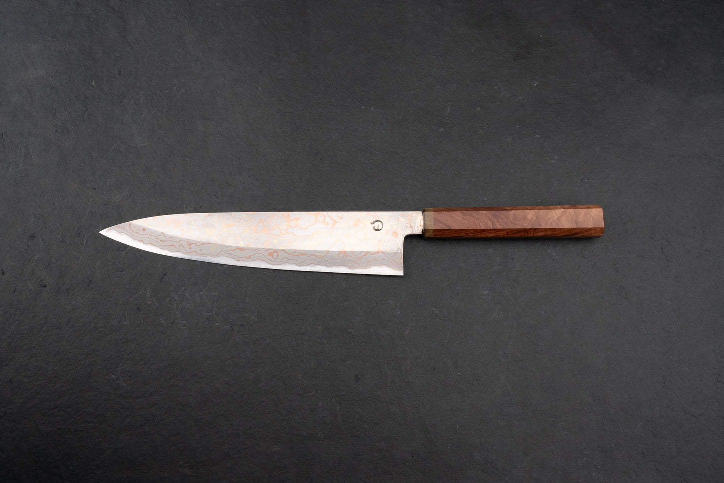 Mutsumi Hinoura V-toku Rainbow Damascus Gyuto 240mm from Mutsumi Hinoura
