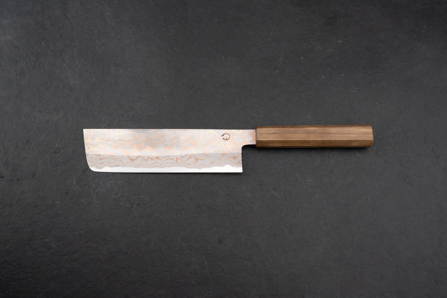 Mutsumi Hinoura V-toku Rainbow Damascus Nakiri 180mm from Mutsumi Hinoura