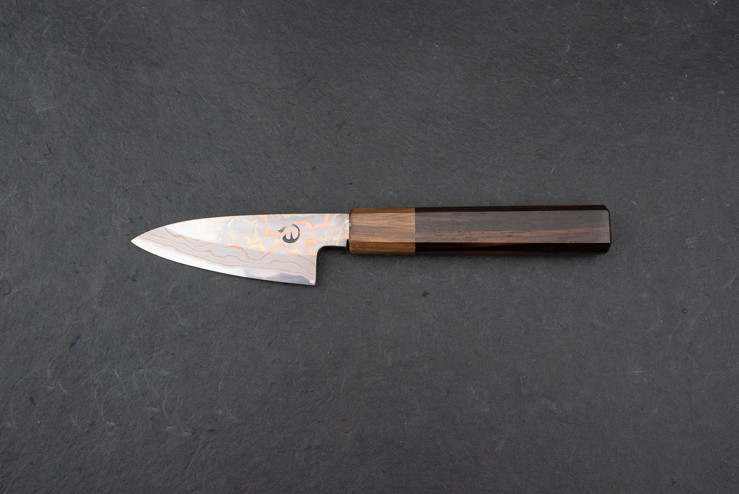 Mutsumi Hinoura V-toku Rainbow Damascus Petty 85mm from Mutsumi Hinoura