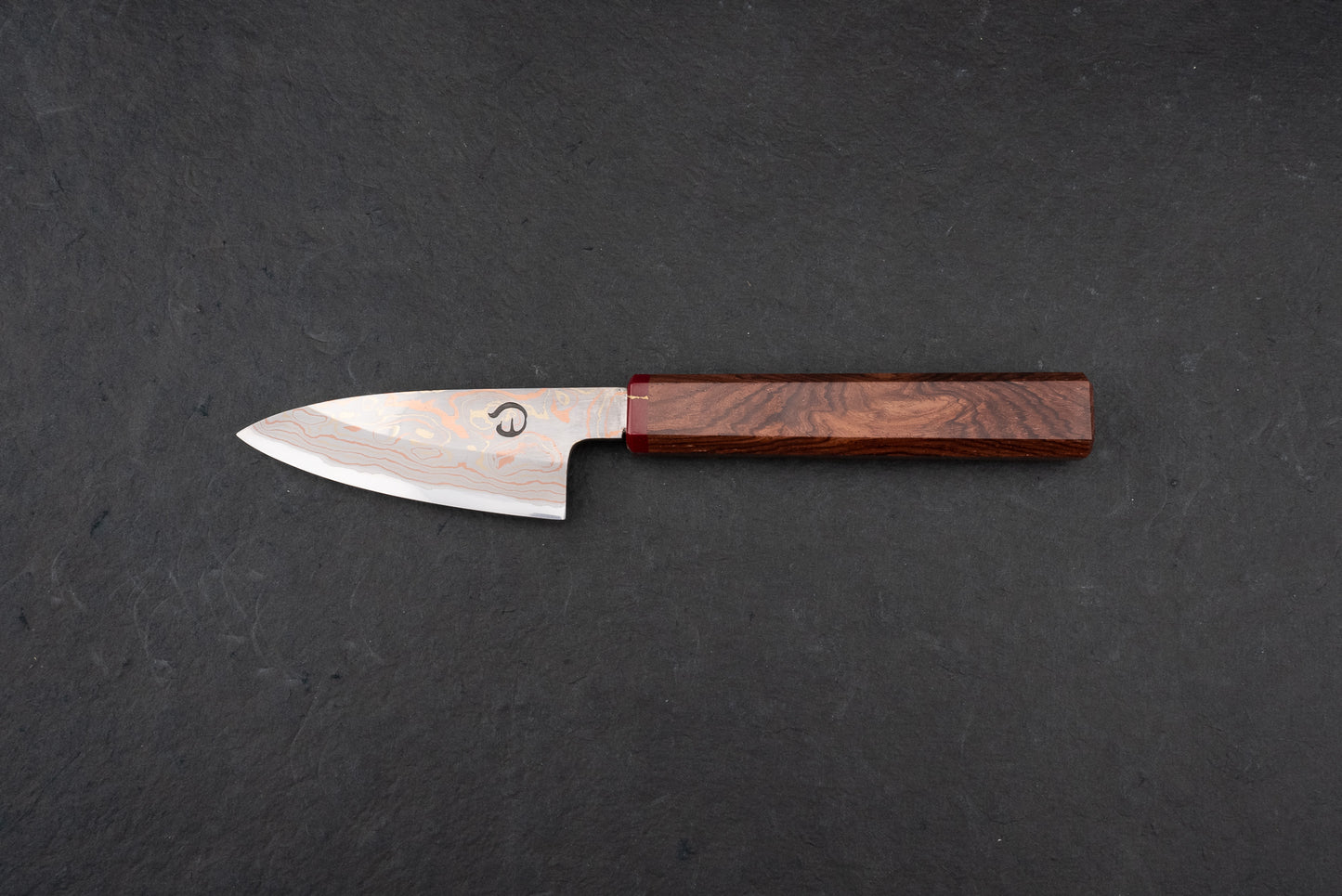 Mutsumi Hinoura V-toku Rainbow Damascus Petty 85mm from Mutsumi Hinoura