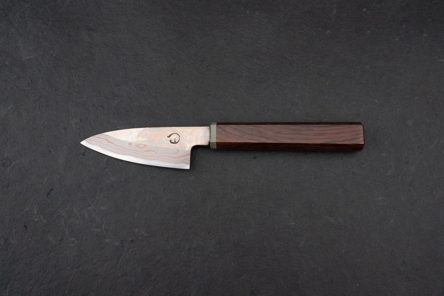 Mutsumi Hinoura V-toku Rainbow Damascus Petty 85mm from Mutsumi Hinoura