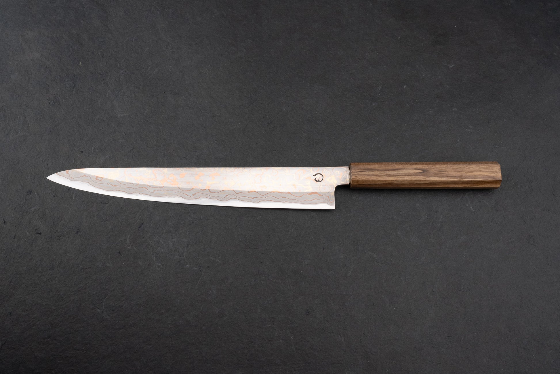 Mutsumi Hinoura V-toku Rainbow Damascus Sujihiki 270mm from Mutsumi Hinoura