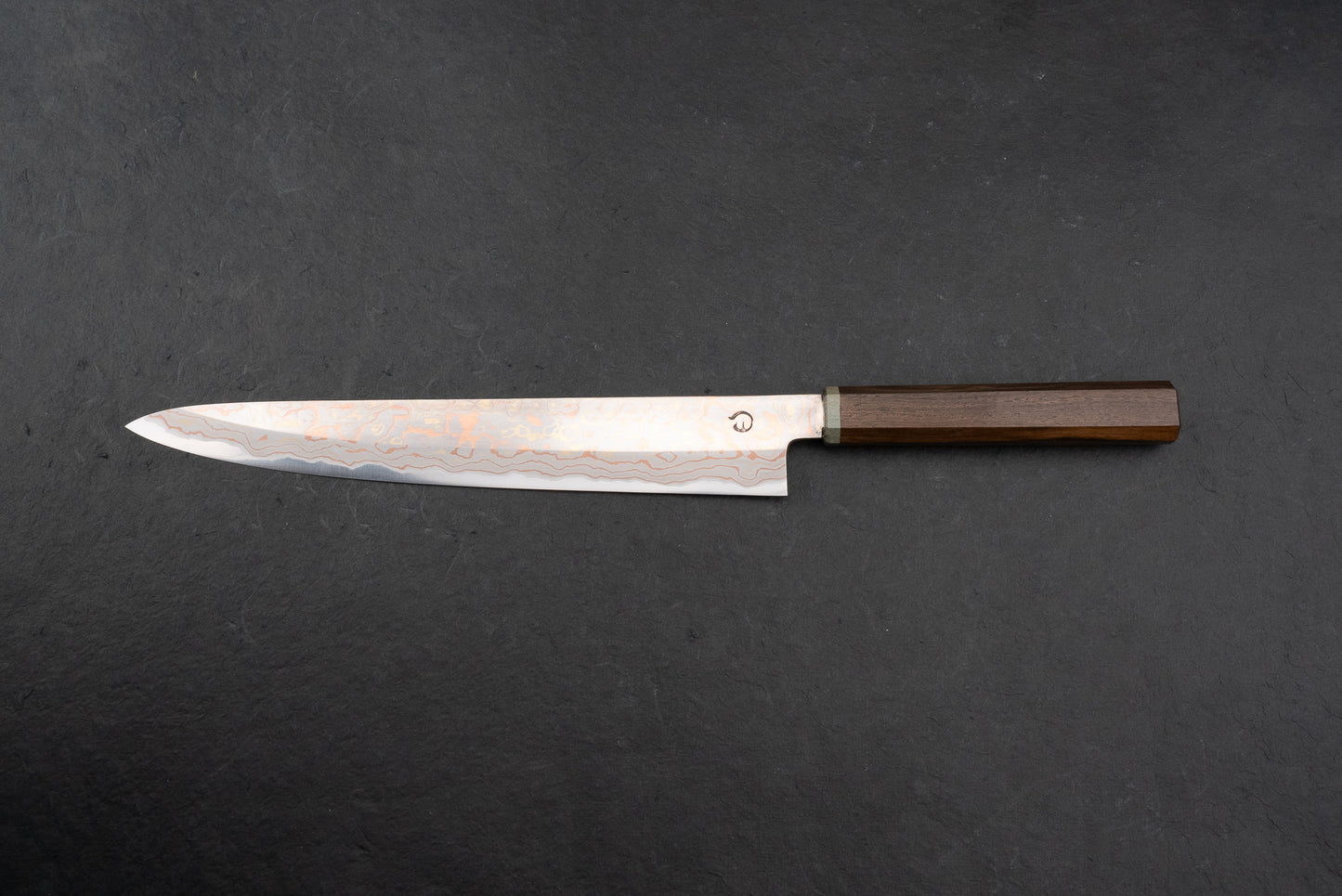 Mutsumi Hinoura V-toku Rainbow Damascus Sujihiki 270mm from Mutsumi Hinoura