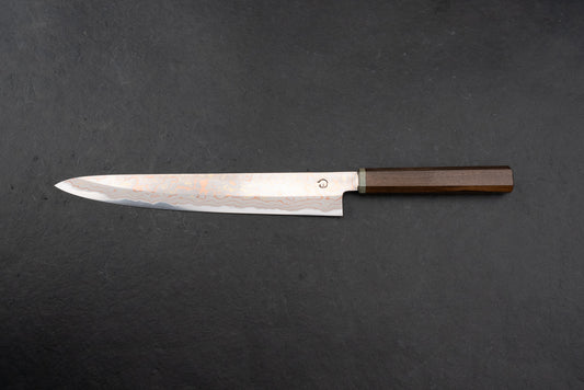 Mutsumi Hinoura V-toku Rainbow Damascus Sujihiki 270mm from Mutsumi Hinoura