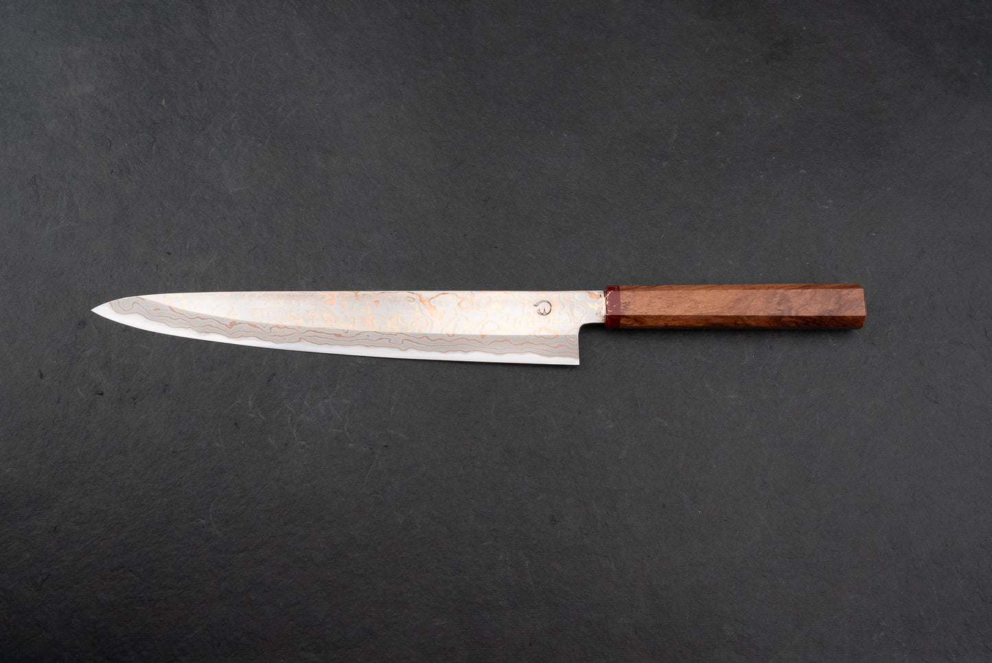 Mutsumi Hinoura V-toku Rainbow Damascus Sujihiki 270mm from Mutsumi Hinoura