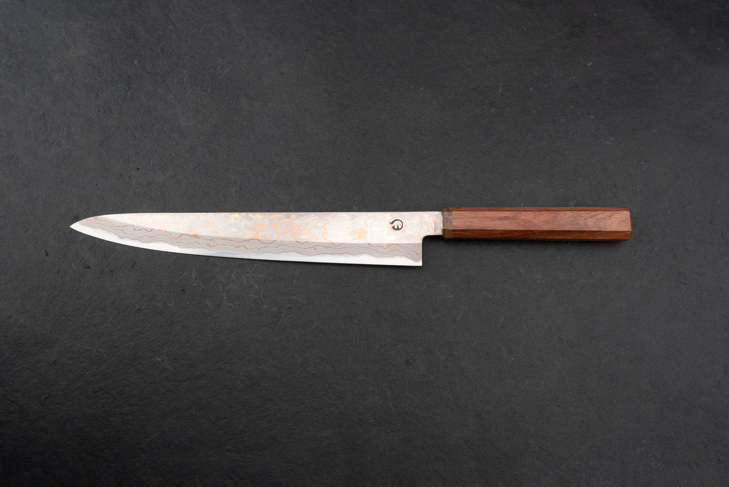 Mutsumi Hinoura V-toku Rainbow Damascus Sujihiki 270mm from Mutsumi Hinoura