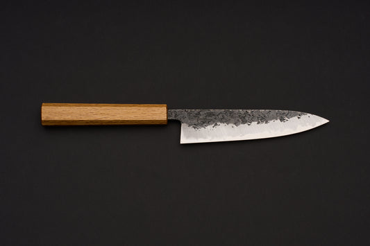 Sakai Kikumori Minomo Kajiya Aogami Kurouchi Tsuchime Petty 150mm
